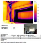 Vi kan finde hvor varmen forsvinder hen... Her er isoleringsbats ikke lagt så pænt i væggen.